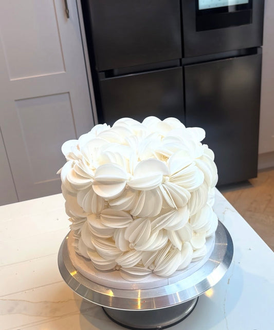 Classy Abstract Wafer Petal Cake