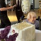 Classy White Abstract Custom Cake (9inch)