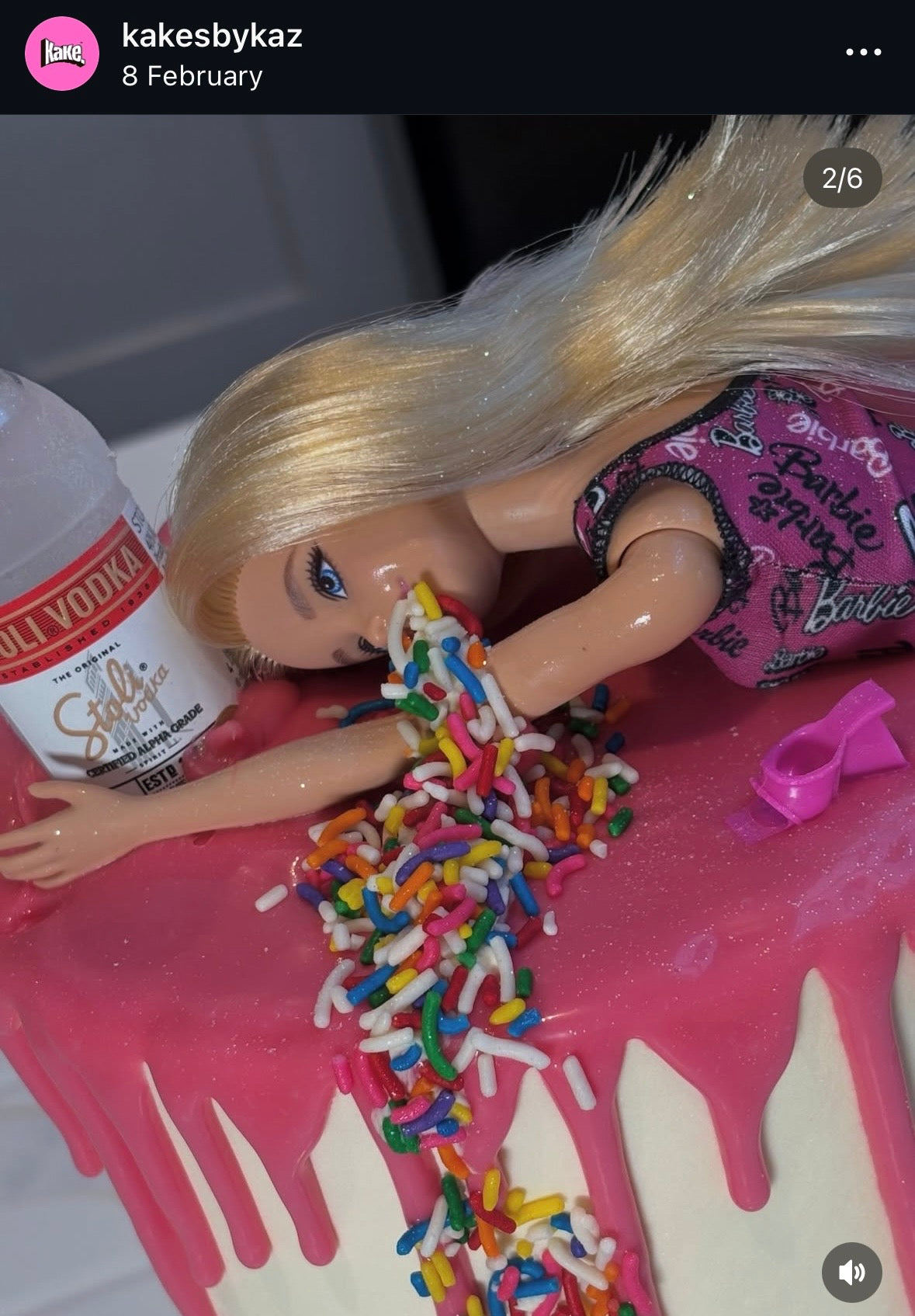 Drunk Barbie Cake