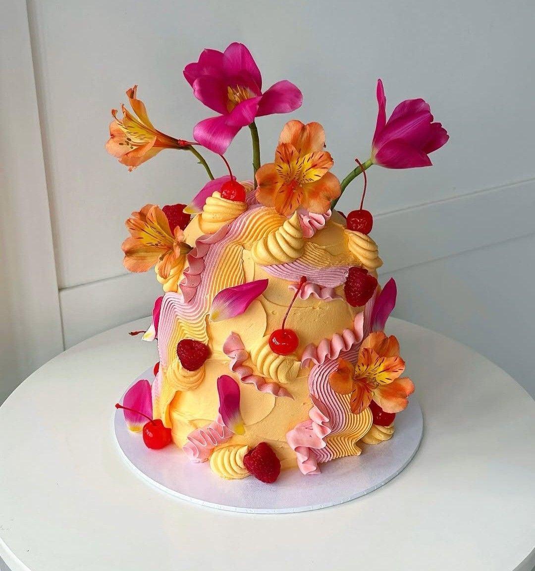 Luxury Abstract Custom Dome Cake