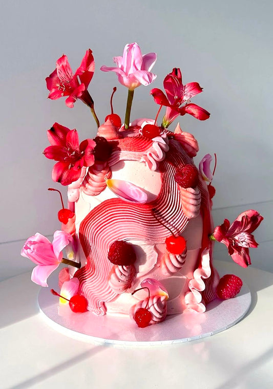Luxury Abstract Custom Dome Cake